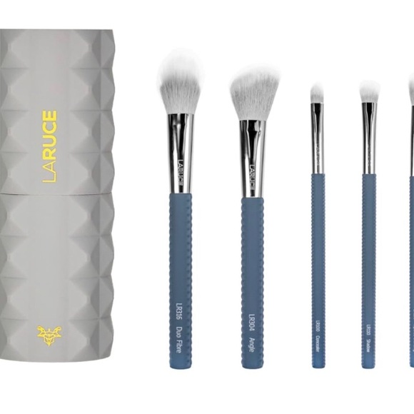 Laruce Beauty Christine Set 5 Piece Makeup Brush Set with Grey Cup - Picture 5 of 6
